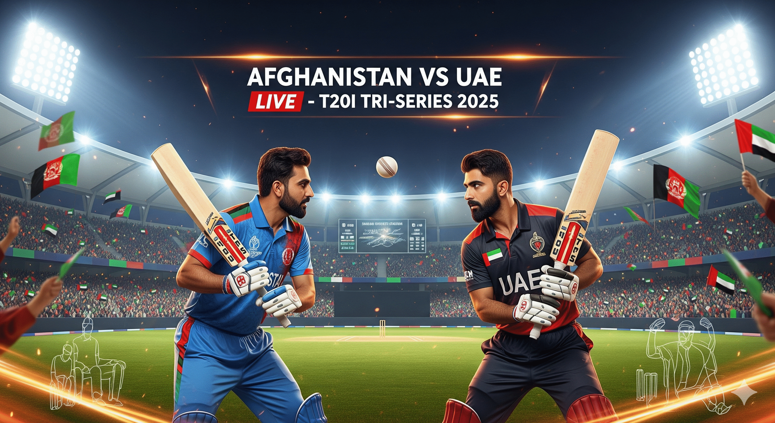 Afghanistan vs UAE Live – T20I Tri-Series 2025